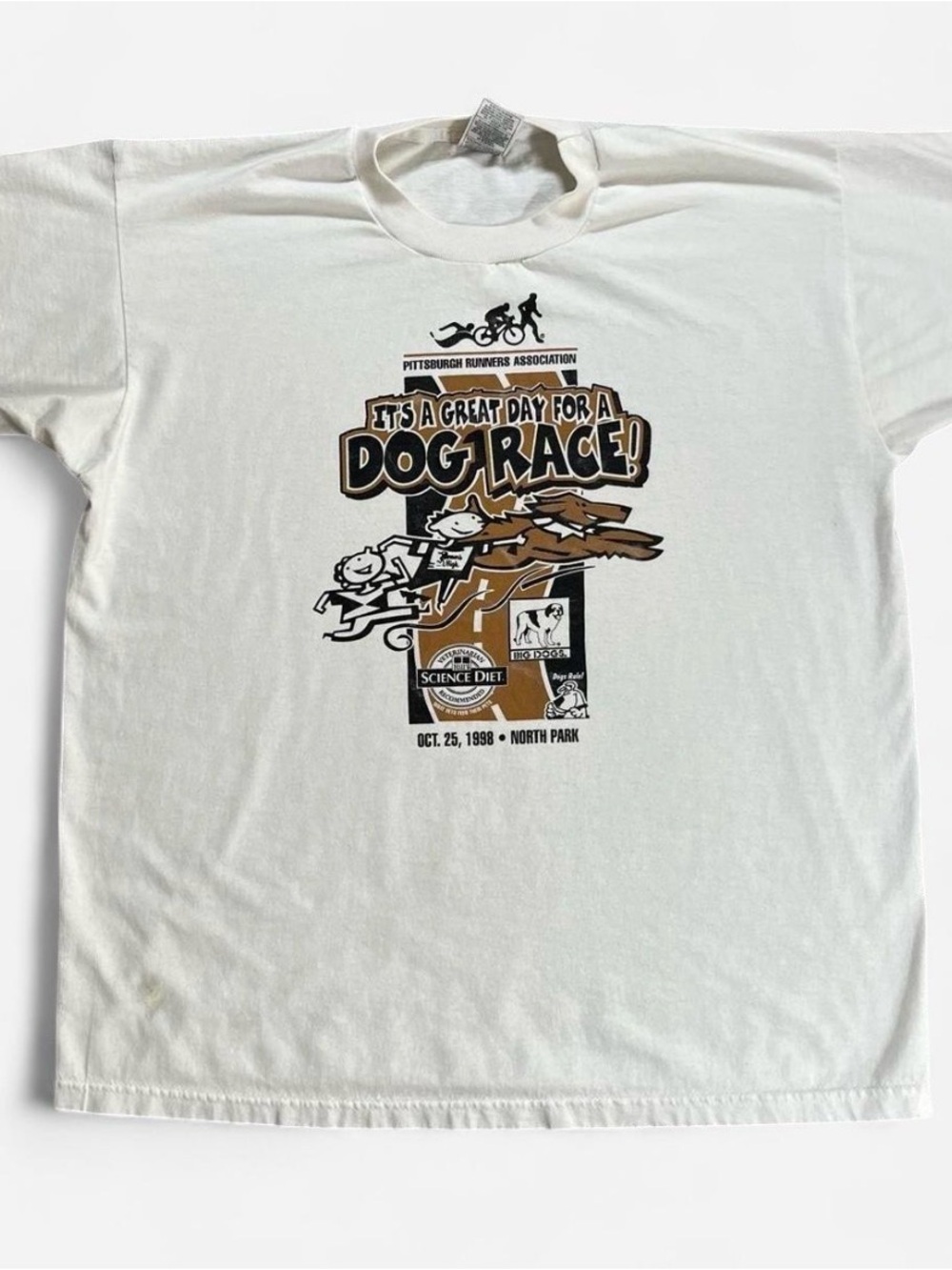 Vintage 1998 Pittsburgh Dog Race T-Shirt Size XL